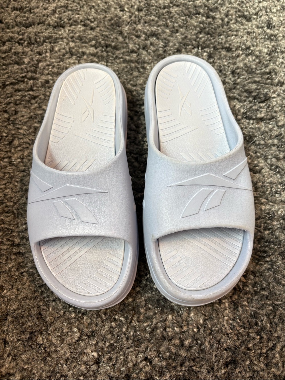 Reebok Women's Slide Sandals with Embossed Reebok Logo